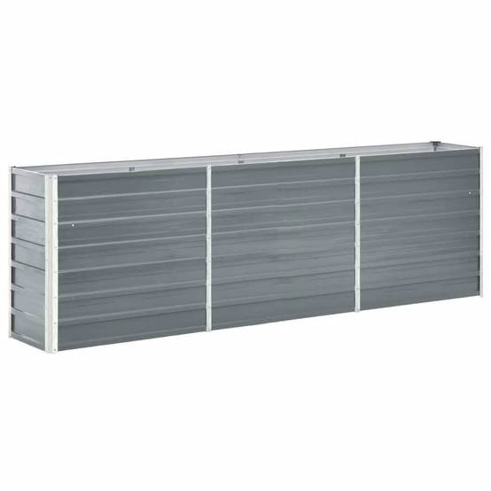 Jardinière | Lit surélevé de jardin Acier galvanisé 240x40x77 cm Gris - Image 2