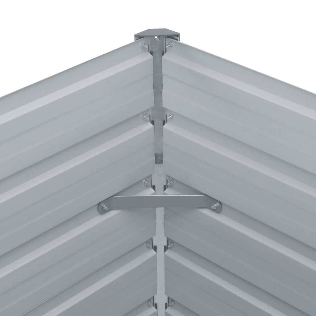 Jardinière | Lit surélevé de jardin Acier galvanisé 240x40x77 cm Gris - Image 7
