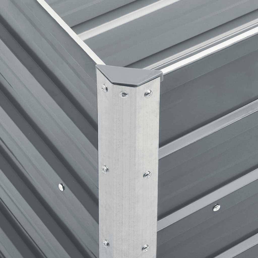 Jardinière | Lit surélevé de jardin Acier galvanisé 240x40x77 cm Gris - Image 5