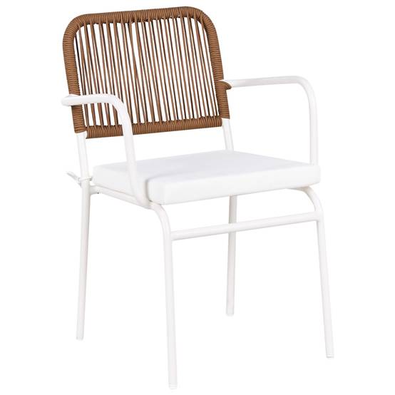 Beliani - Chaise de jardin Aluminium Blanc TACENO - Beliani - Image 3