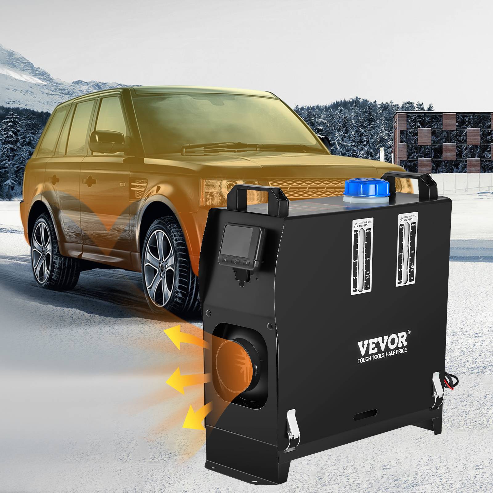 Vevor - VEVOR Chauffage stationnement diesel tout-en-un 8kW 12V, chauffage rapide, commutateur LCD, accessoires complets. - Image 8
