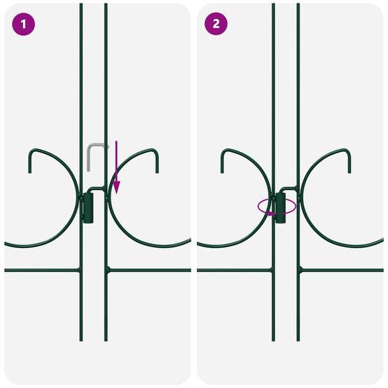 Clôture de jardin acier vert 5 pcs, Poids:3.46kg - PANGIVO - Image 8