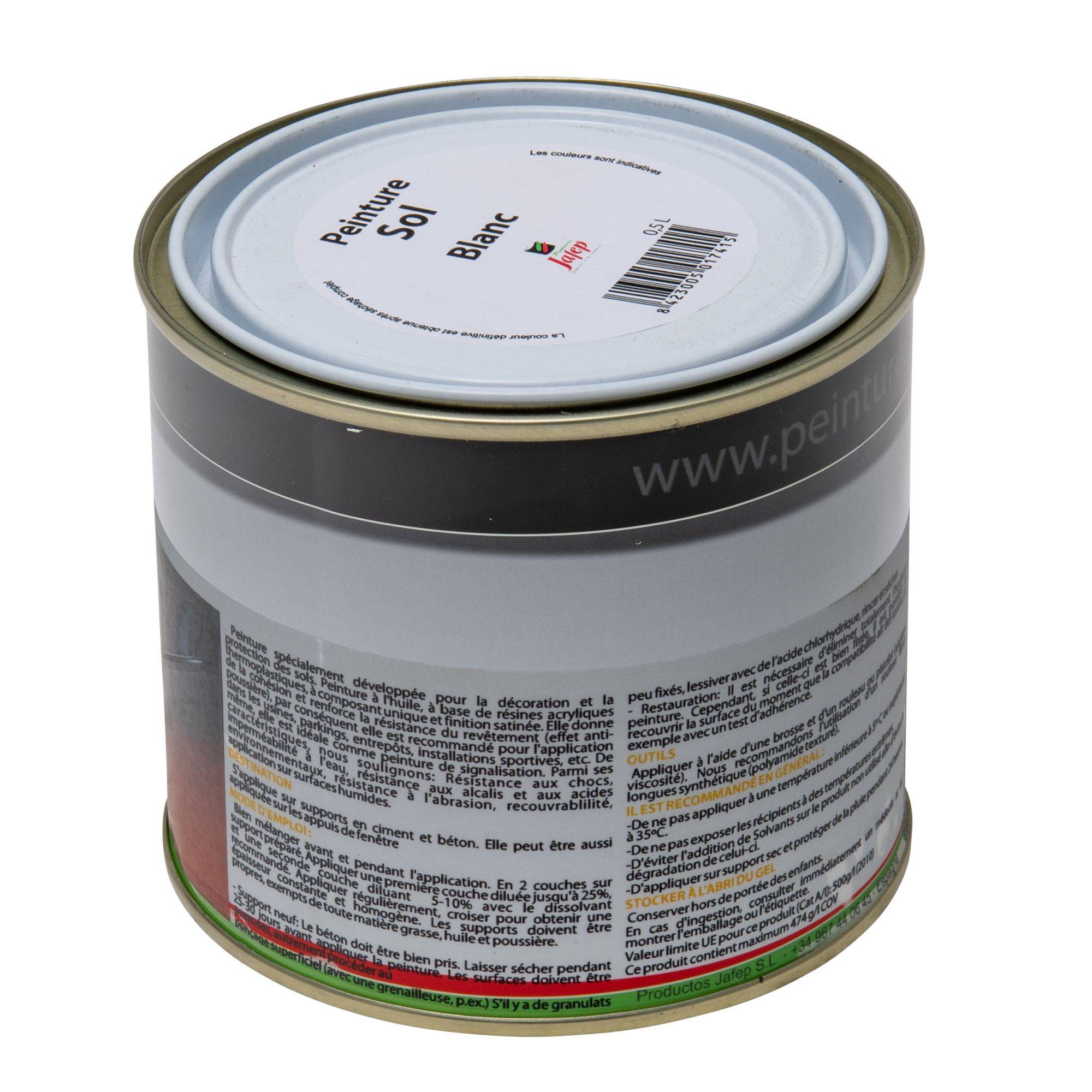 Peinture sol Jafep blanc - 0,5L - Image 3