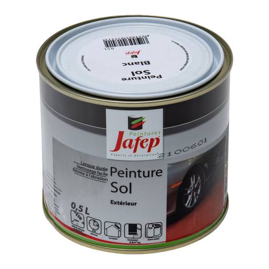 Peinture sol Jafep blanc - 0,5L - Image 2