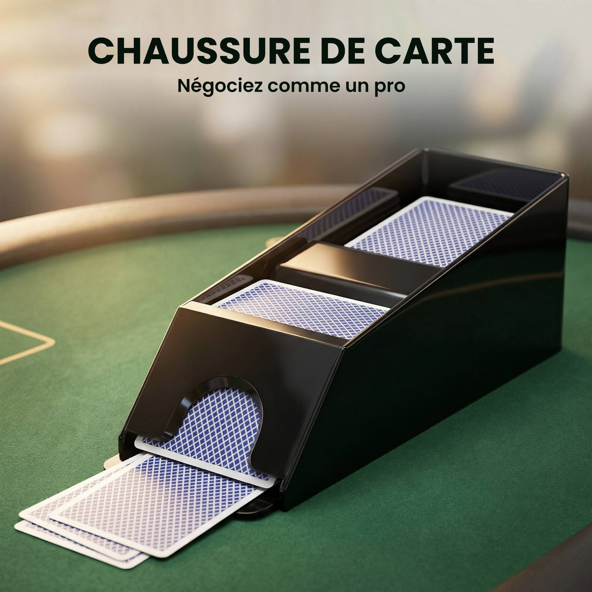 Mallette de poker coffret de poker complet 500 jetons, boîtier en ABS, cartes à jouer, dés, dealer, tapis, clés - Image 7