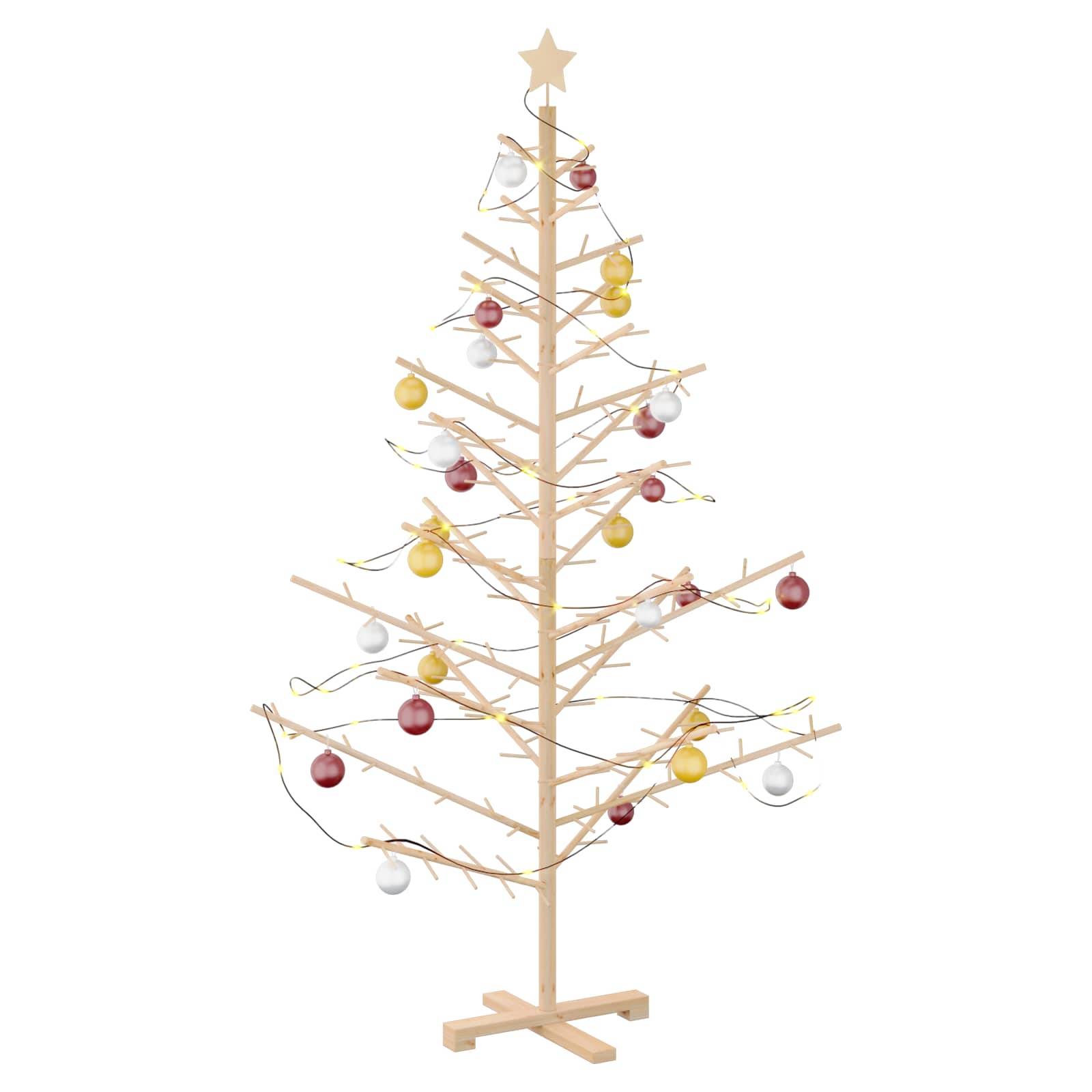 Maison Chic - Sapin de Noël | Arbre de Noël en bois Naturel 180 cm Bois massif en pin Maison Chic - Image 3