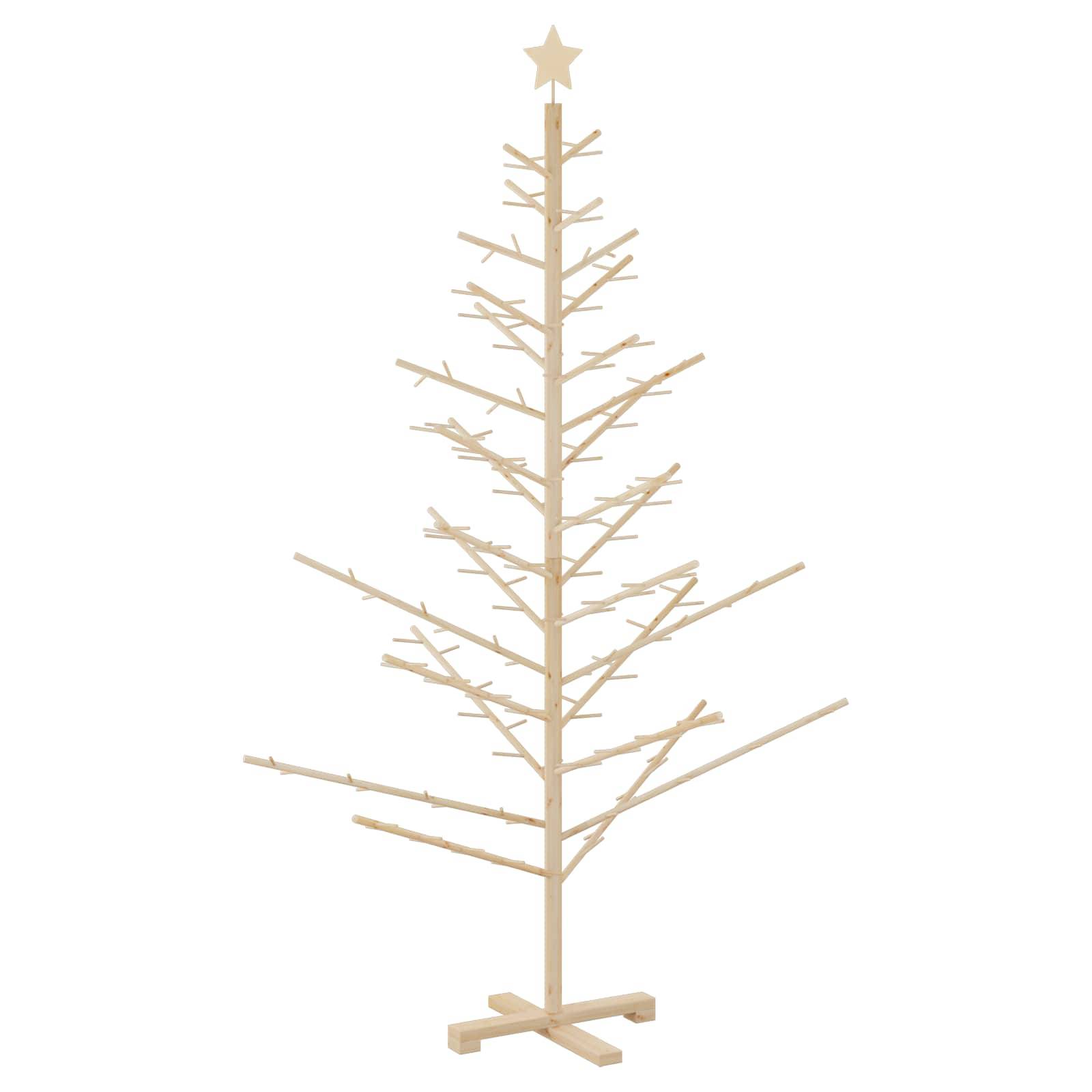Maison Chic - Sapin de Noël | Arbre de Noël en bois Naturel 180 cm Bois massif en pin Maison Chic - Image 7