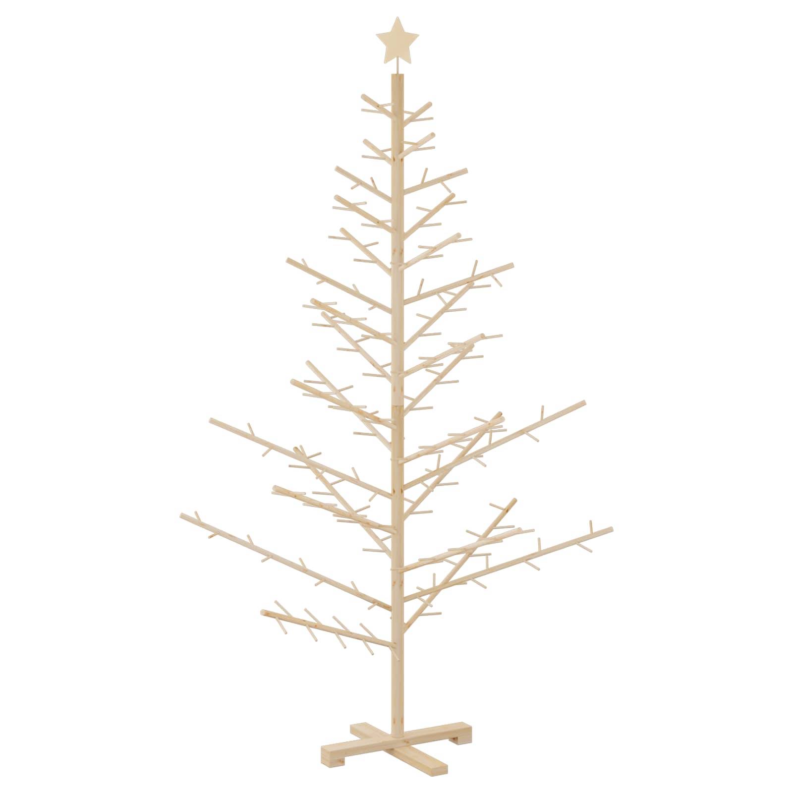 Maison Chic - Sapin de Noël | Arbre de Noël en bois Naturel 180 cm Bois massif en pin Maison Chic