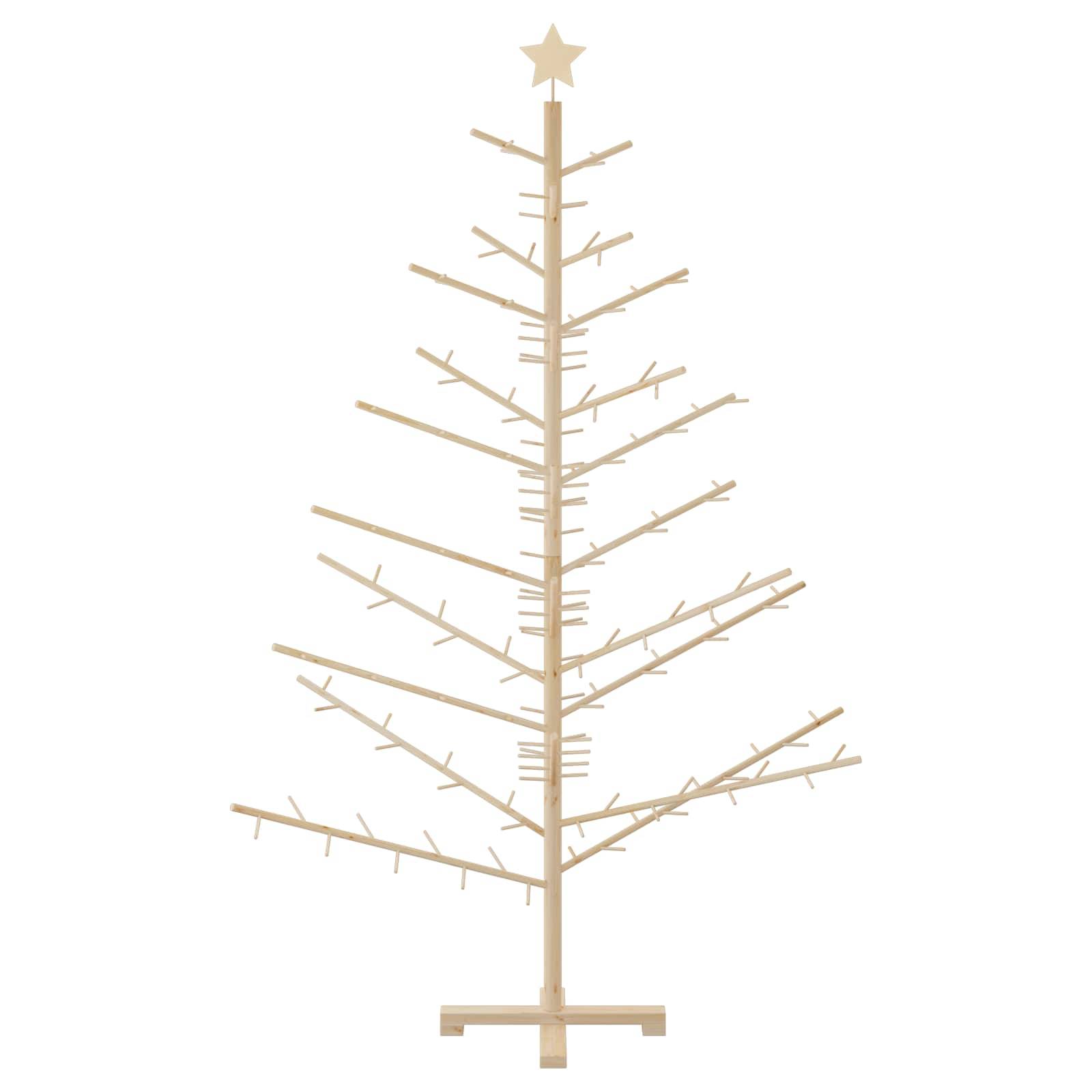 Maison Chic - Sapin de Noël | Arbre de Noël en bois Naturel 180 cm Bois massif en pin Maison Chic - Image 5