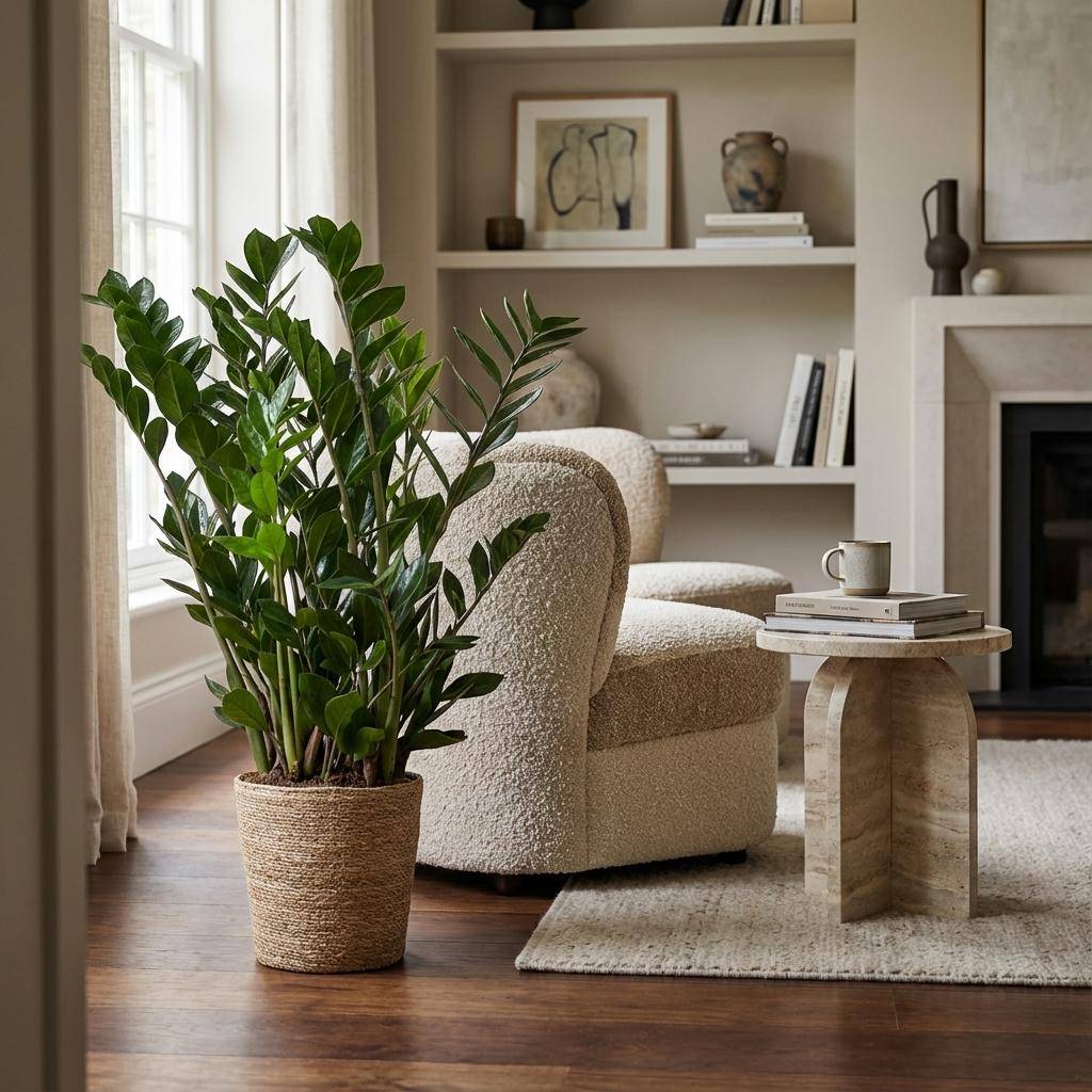 Zamioculcas Zamiifolia - Pot de 21cm - Hauteur 80cm - Blanc - Plantes d'intérieur - Image 9