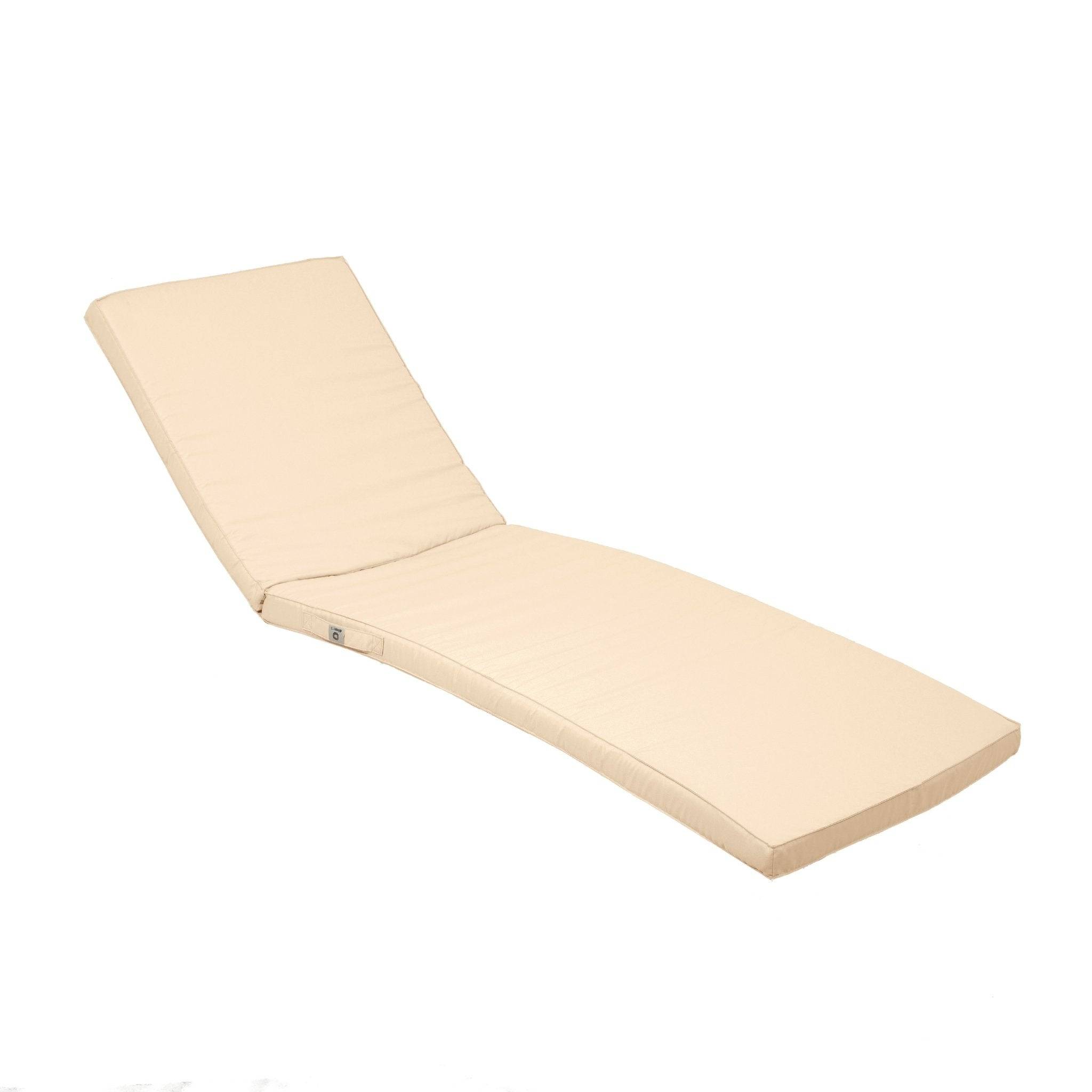 Coussin pour transat déhoussable 185x55x4cm beige - Déco arts - Image 1