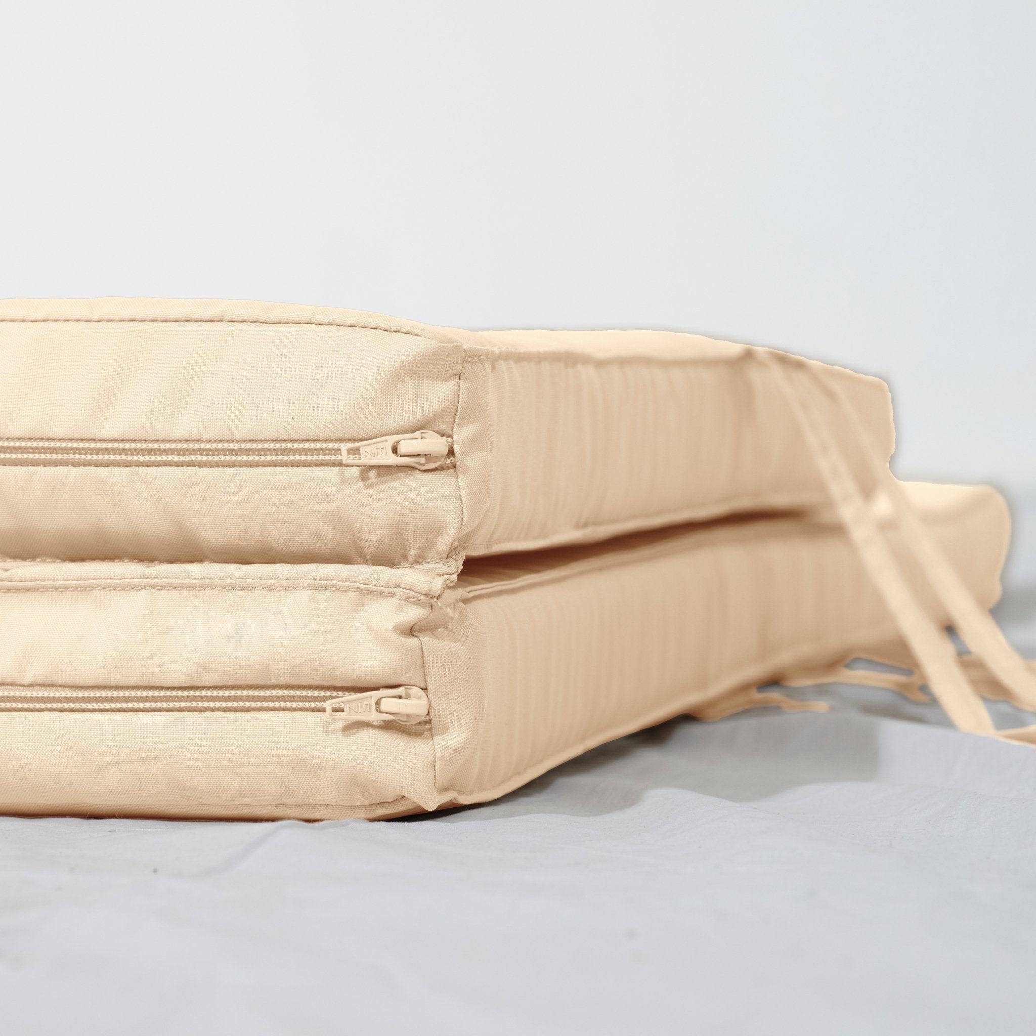 Coussin pour transat déhoussable 185x55x4cm beige - Déco arts - Image 8