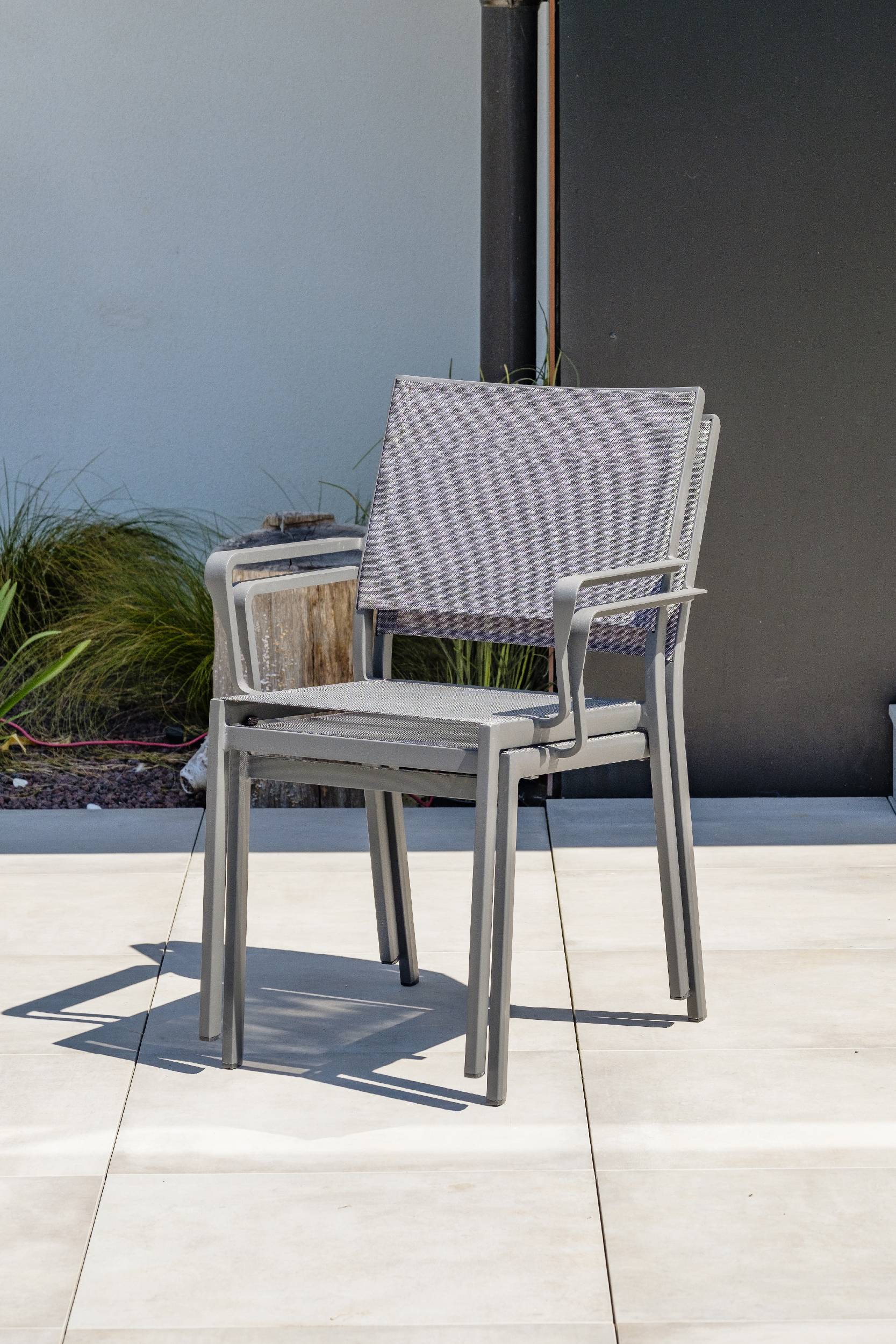 Dcb Garden - Ensemble repas CAICOS 8 places en aluminium plateau HPL - DCB GARDEN - Image 4