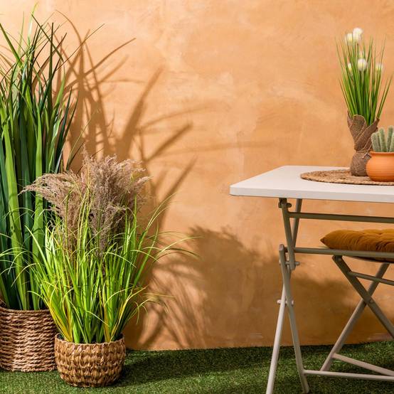 Plante artificielle Bouquet d'herbes en pot H 80 cm - Image 4