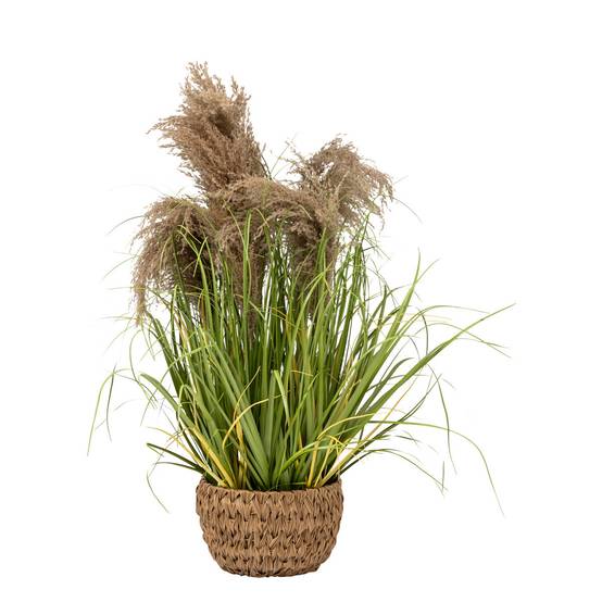 Plante artificielle Bouquet d'herbes en pot H 80 cm - Image 1