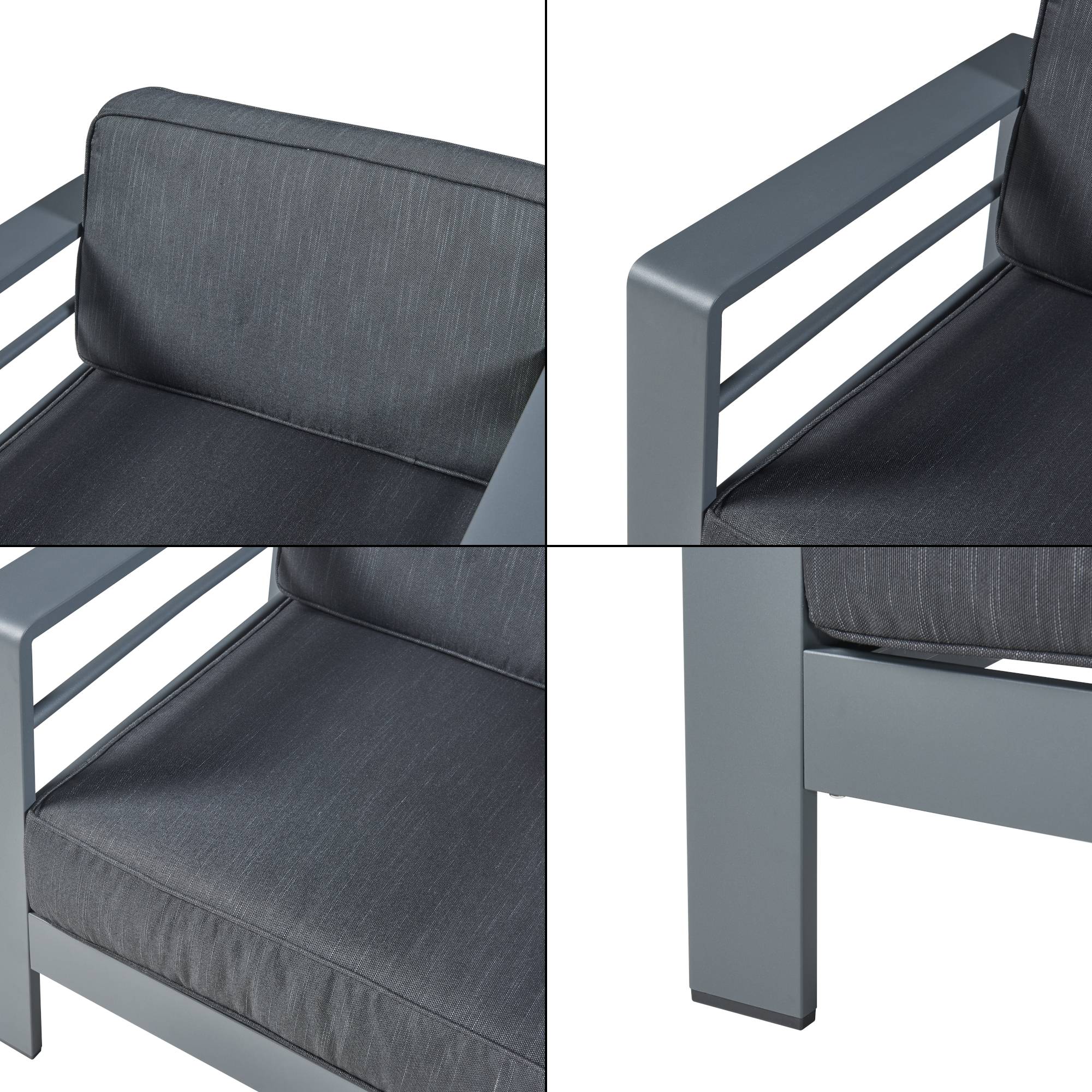 Casa.Pro - Salon de jardin 5 pièces Avise anthracite gris foncé casa.pro - Image 10