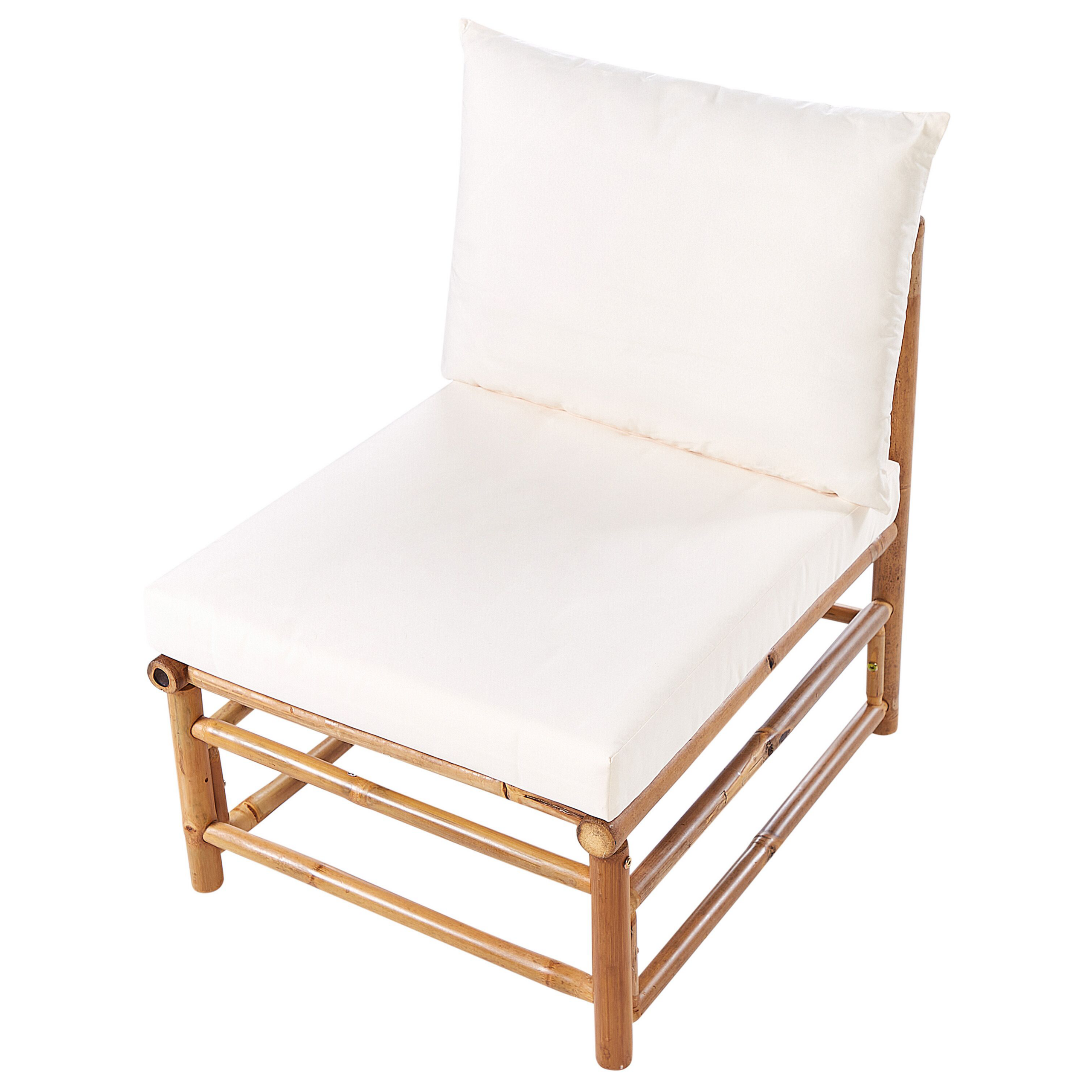 Beliani - Fauteuil Bambou Blanc cassé CERRETO - Beliani - Image 6