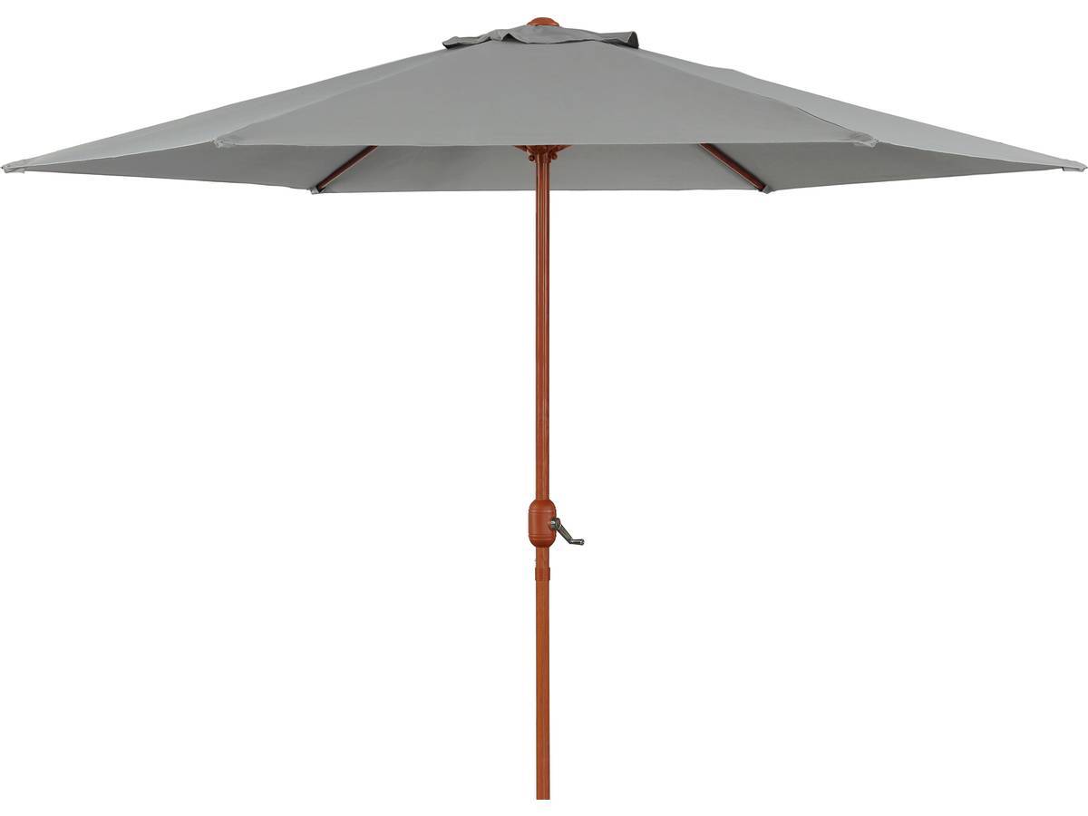 Habitat Et Jardin - Parasol Jardin Droit Alu Finition Bois "luz" - Rond - ø 3m - Gris -habitat Et Jardin - Image 1