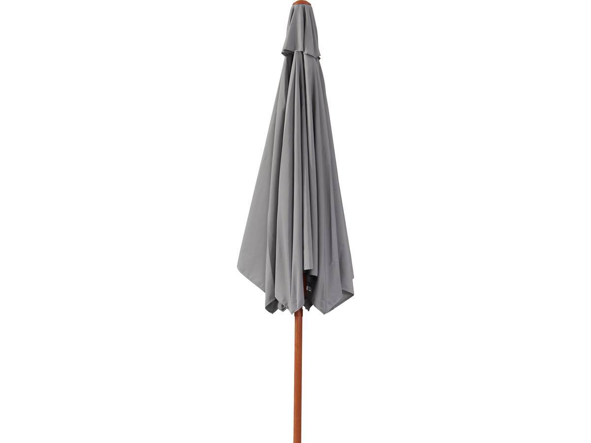 Habitat Et Jardin - Parasol Jardin Droit Alu Finition Bois "luz" - Rond - ø 3m - Gris -habitat Et Jardin - Image 2