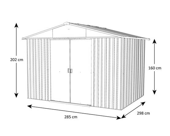 Yardmaster - Abri de jardin métal 9,03m² 1010GEYZ Yardmaster - Image 4