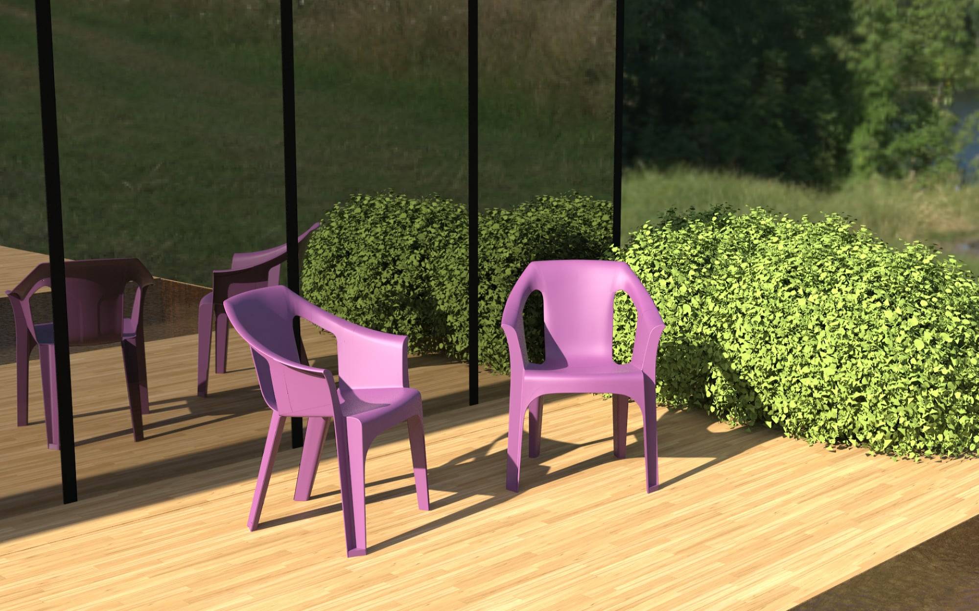 Set 2 fauteuils intérieur, extérieur gris foncé COOL garbar - Image 9