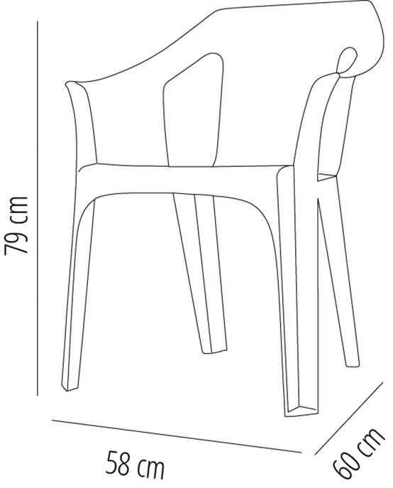 Set 2 fauteuils intérieur, extérieur gris foncé COOL garbar - Image 2