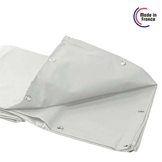 Bâche Brise Vue Blanche 3x5 m XP640BV - Garantie 10 ans - Brise vent occultant - Pare vue jardin - Made in France TECPLAST - Image 5
