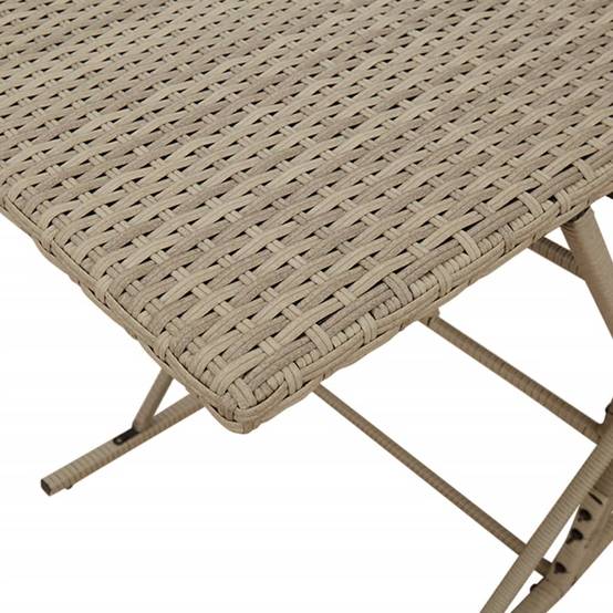 Ensemble de 7 pcs table de jardin et chaises avec coussins - mobilier de jardin gris clair rotin - Image 8