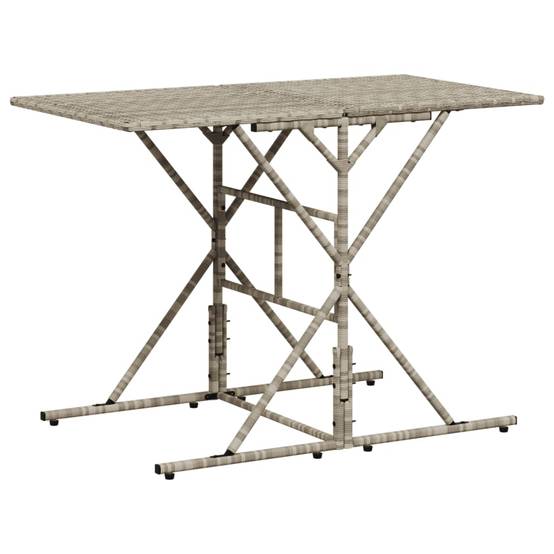 Ensemble de 7 pcs table de jardin et chaises avec coussins - mobilier de jardin gris clair rotin - Image 3