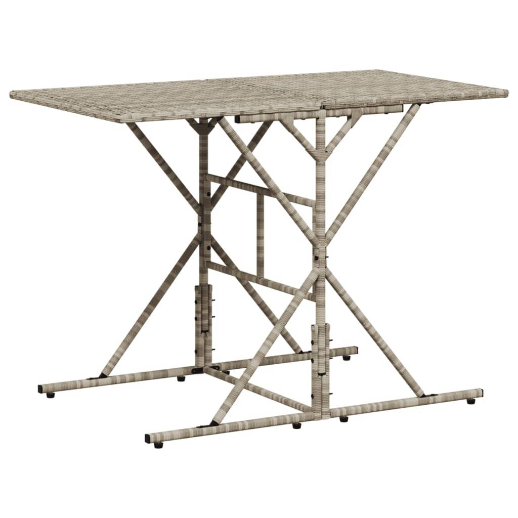 Ensemble de 7 pcs table de jardin et chaises avec coussins - mobilier de jardin gris clair rotin - Image 3