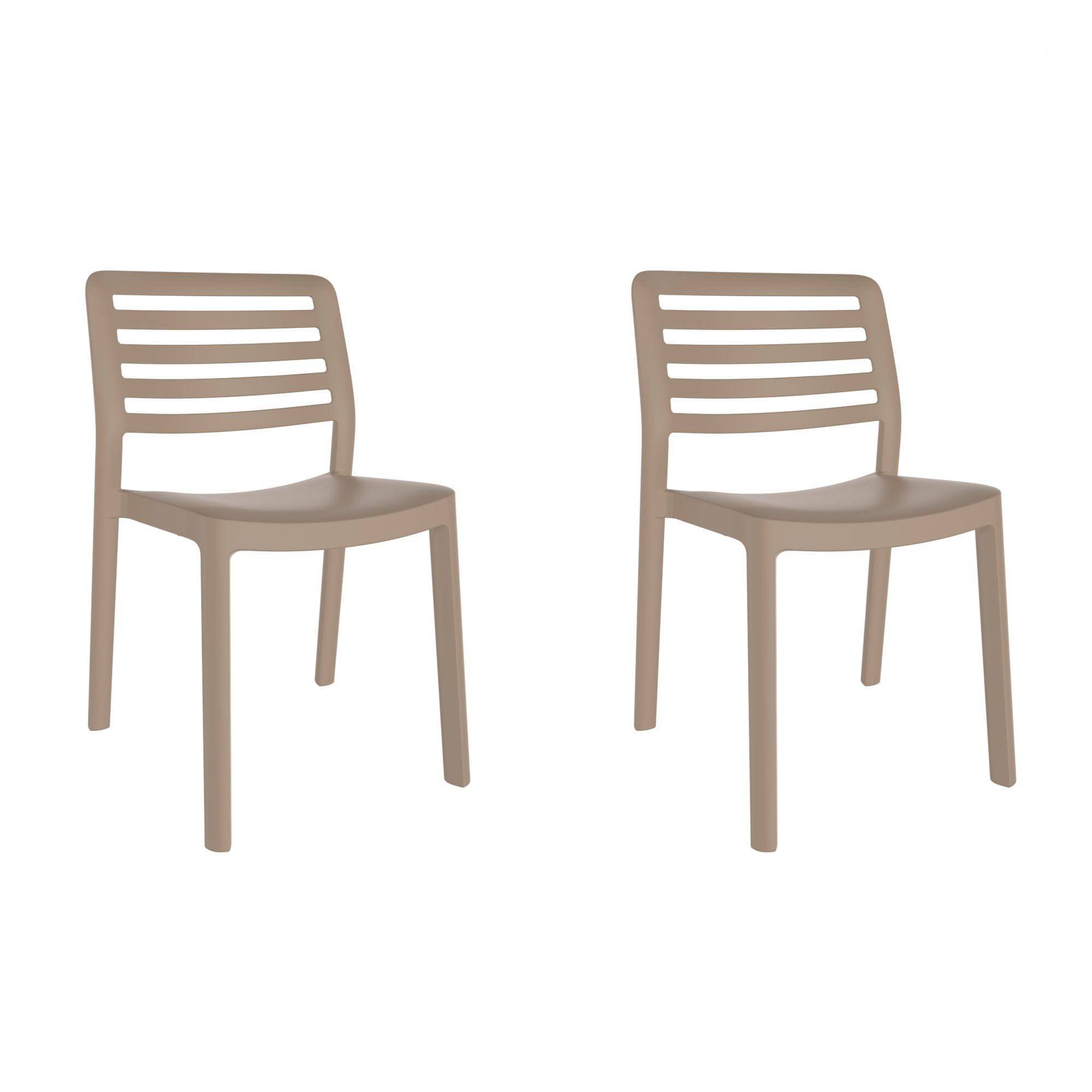 Garbar - Chaises Wind garbar plastique beige (Lot de 2) - Image 1