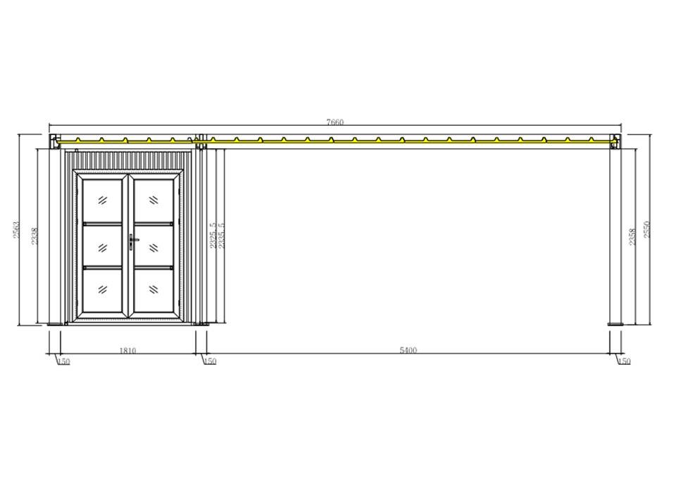 Carport Aluminium 760 x 645 cm NEWARK - 43 m² - Hauteur : 255 - 2 Voitures - Image 9