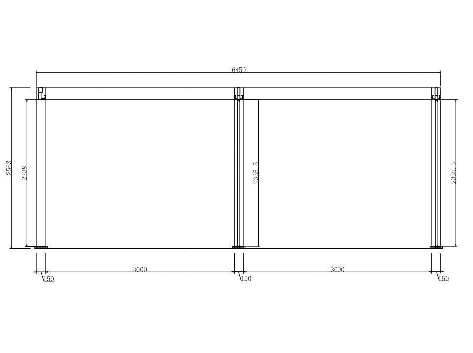 Carport Aluminium 760 x 645 cm NEWARK - 43 m² - Hauteur : 255 - 2 Voitures - Image 8