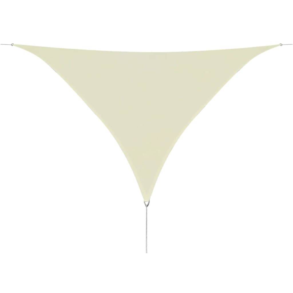 Helloshop26 - Parasol en PEHD triangulaire 5 x 5 x 5 m crème - Image 1