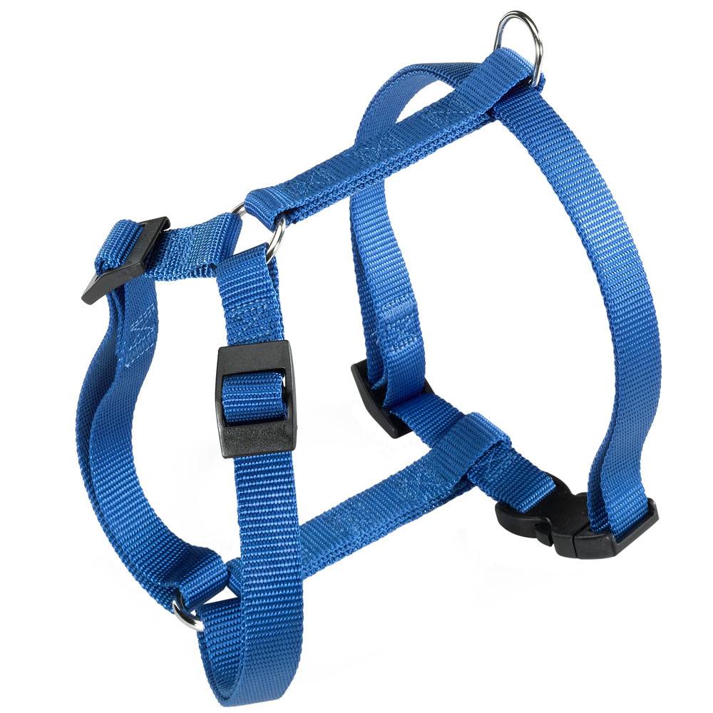 Ferplast - Ferplast Harnais Petit Chien CHAMPION S, Harnais pour Chat Ajustable en 3 Points, Facile à Porter, Poitrine 30-46 cm. Bleu - Image 1