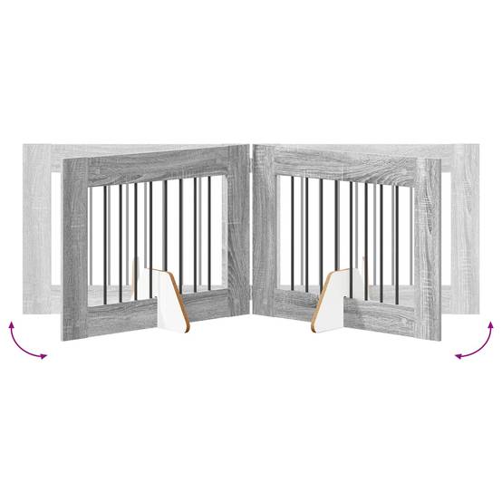ComfortXL - Barrière pliable chien bois d'ingénierie intérieur protection gris sonoma 321x60cm - ComfortXL Outdoor Living - Image 6