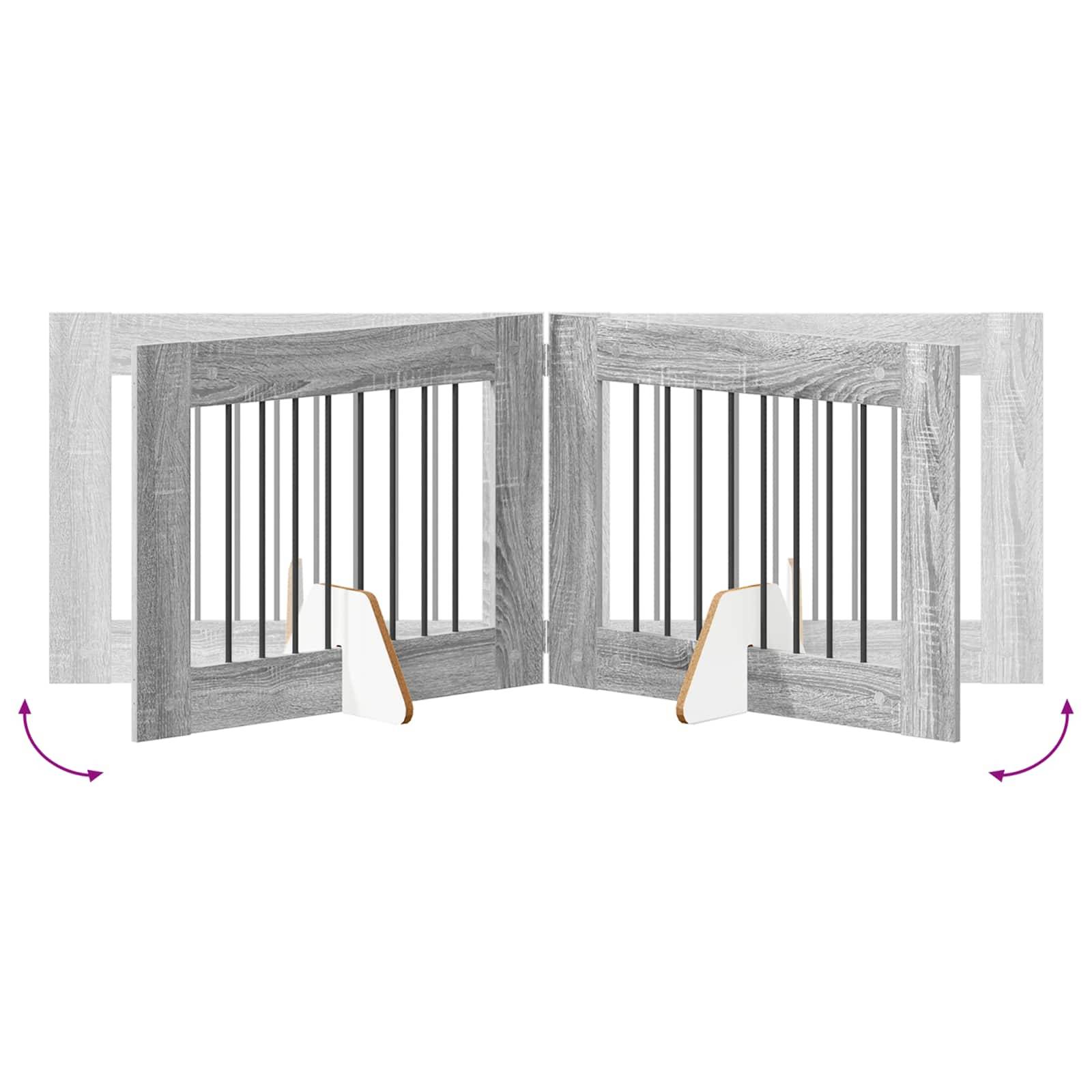 ComfortXL - Barrière pliable chien bois d'ingénierie intérieur protection gris sonoma 321x60cm - ComfortXL Outdoor Living - Image 6