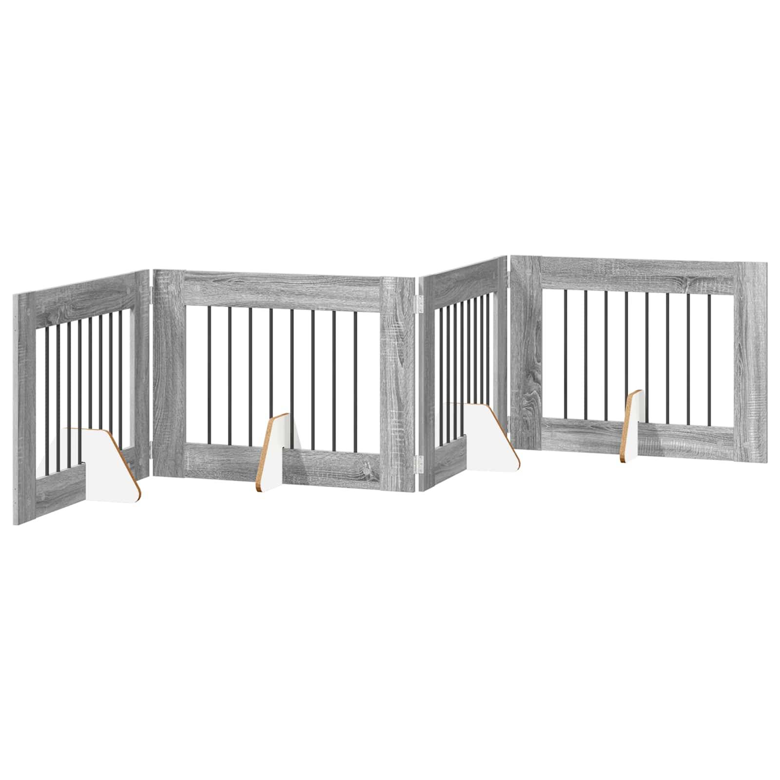 ComfortXL - Barrière pliable chien bois d'ingénierie intérieur protection gris sonoma 321x60cm - ComfortXL Outdoor Living - Image 2