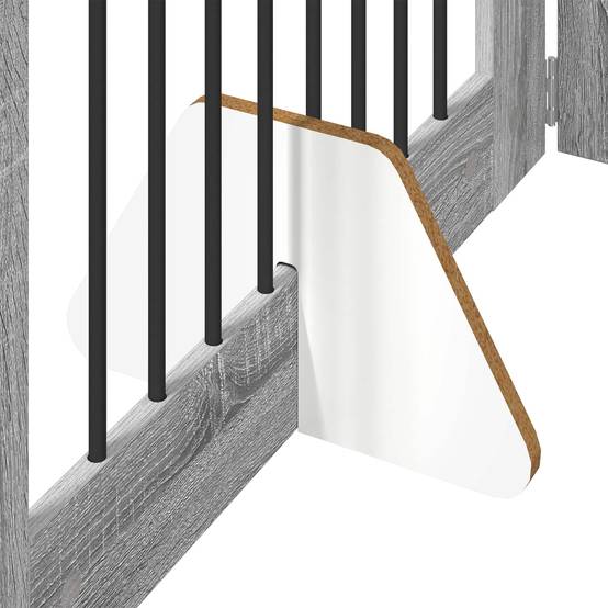 ComfortXL - Barrière pliable chien bois d'ingénierie intérieur protection gris sonoma 321x60cm - ComfortXL Outdoor Living - Image 5