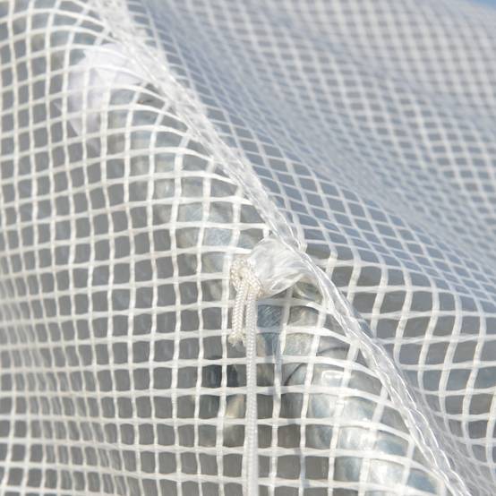 Serre Tunnel de Jardin 8 x 3 x 2 m avec 12 Fenêtres et Porte Enroulable, Structure Acier, PE 140 g/m², pour Légumes et Tomates, Blanc - Image 10