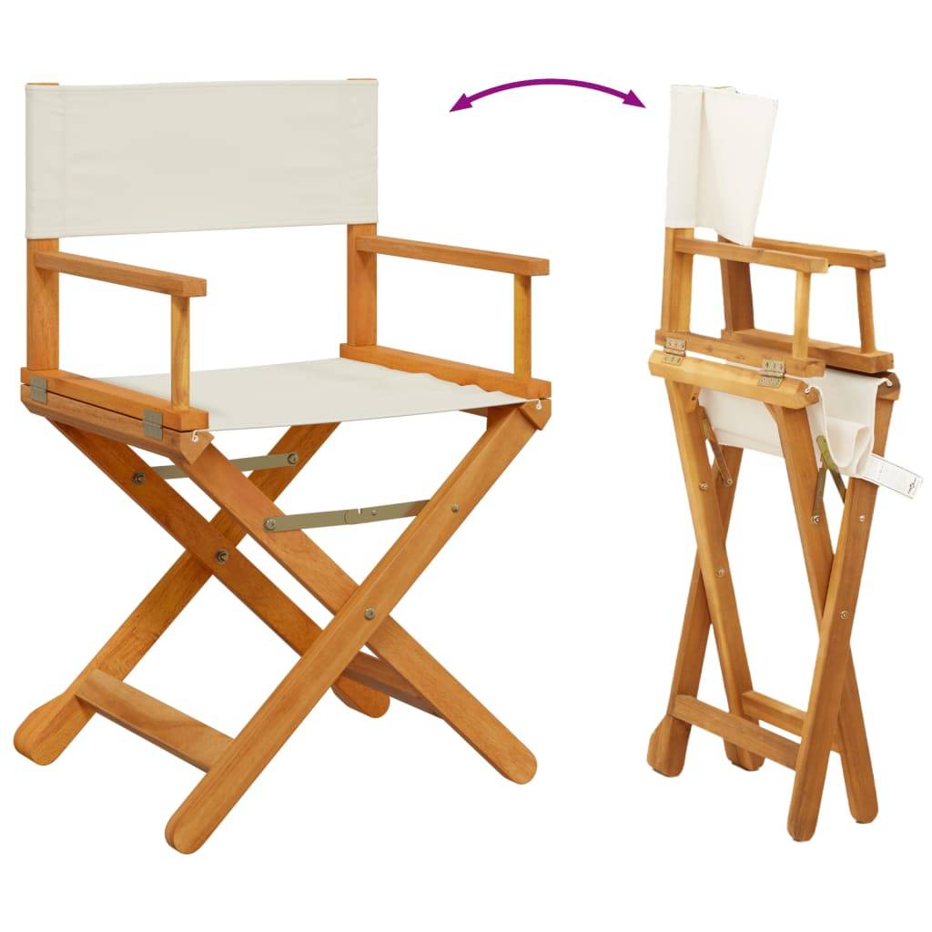 Maison Chic - Lot de 2 Chaises de jardin pliables - Chaises d'extérieur - Chaise pliante de jardin blanc crème tissu-JU12471 - Image 7