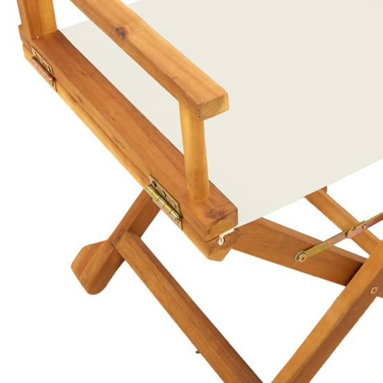 Maison Chic - Lot de 2 Chaises de jardin pliables - Chaises d'extérieur - Chaise pliante de jardin blanc crème tissu-JU12471 - Image 8