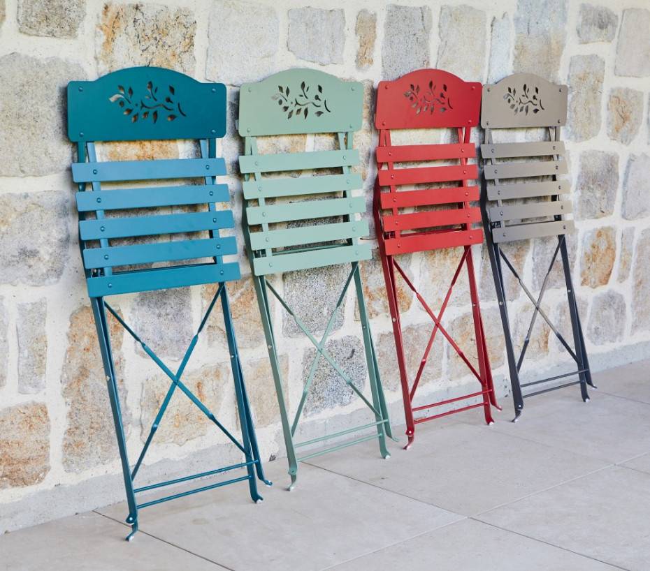 Ozalide - Ensemble table et chaises de jardin  4 places  Bleu Canard  VENONE - Image 2