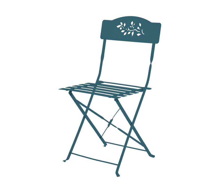 Ozalide - Ensemble table et chaises de jardin  4 places  Bleu Canard  VENONE - Image 3