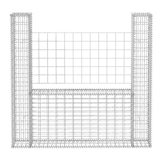PANGIVO - Panier de gabion en forme de U Acier galvanisé Argenté 160 x 20 x 150 cm - PANGIVO - Image 4