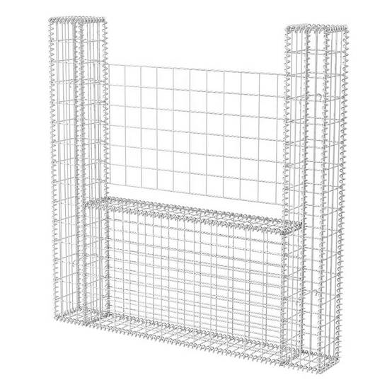 PANGIVO - Panier de gabion en forme de U Acier galvanisé Argenté 160 x 20 x 150 cm - PANGIVO - Image 2