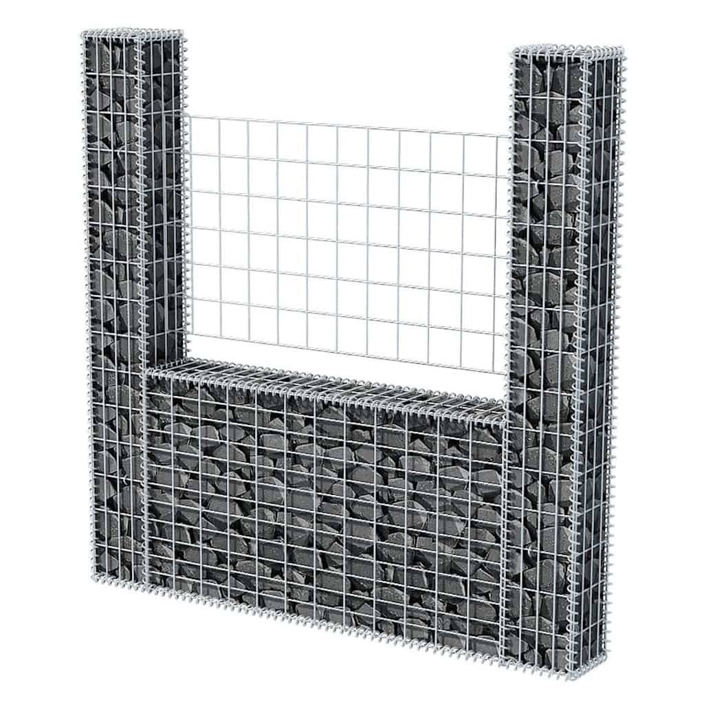 PANGIVO - Panier de gabion en forme de U Acier galvanisé Argenté 160 x 20 x 150 cm - PANGIVO - Image 3