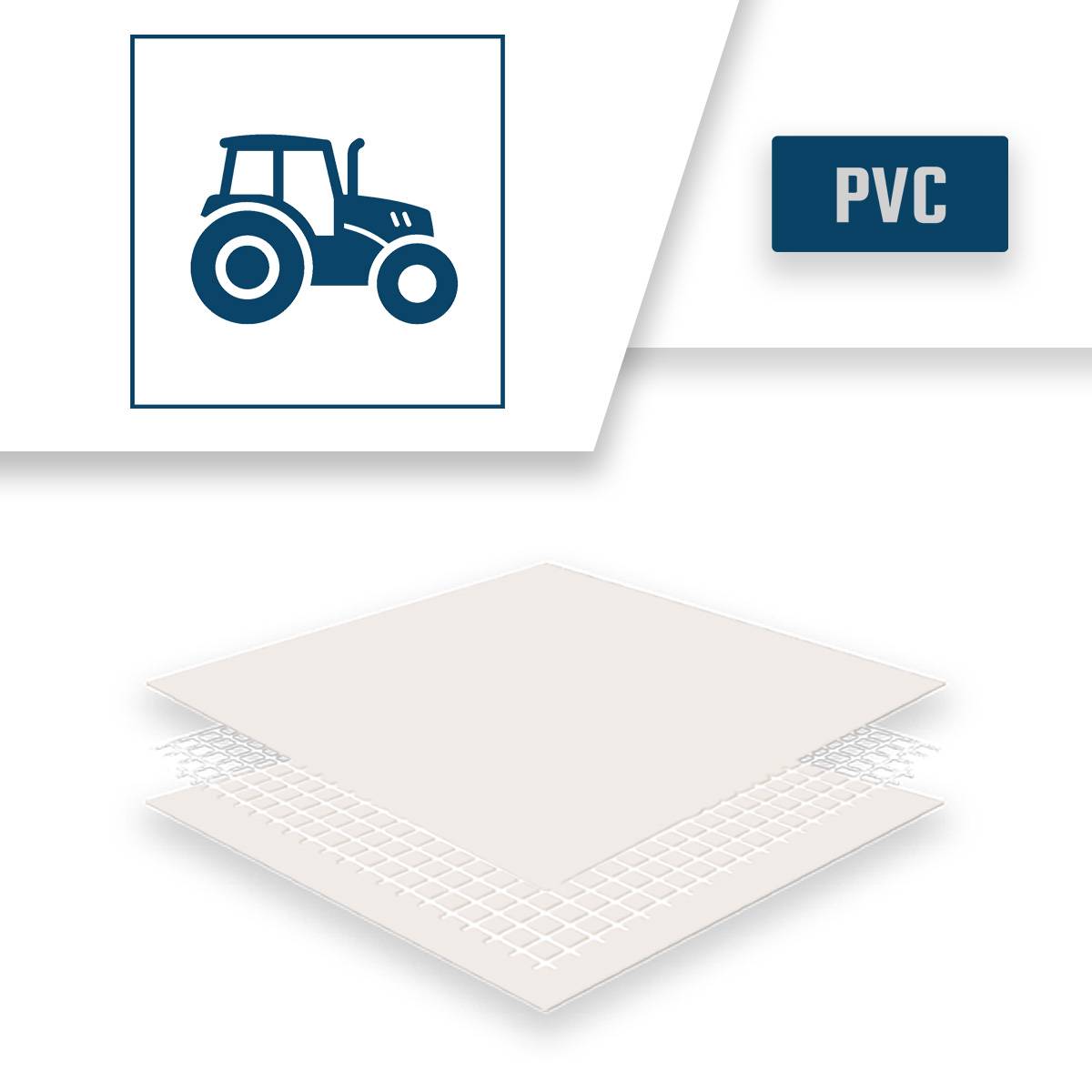 Bâche Agricole 4x5 m LP640AG Blanc Crème - Garantie 8 ans - Bâche PVC étanche de protection pour Matériel agricole TECPLAST - Image 5