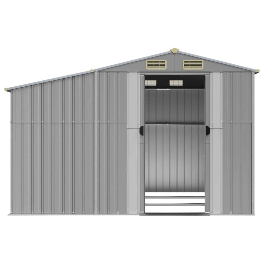 Vidaxl - Abri de jardin gris 277x279x179 cm acier galvanisé vidaXL 3188290 - Image 6