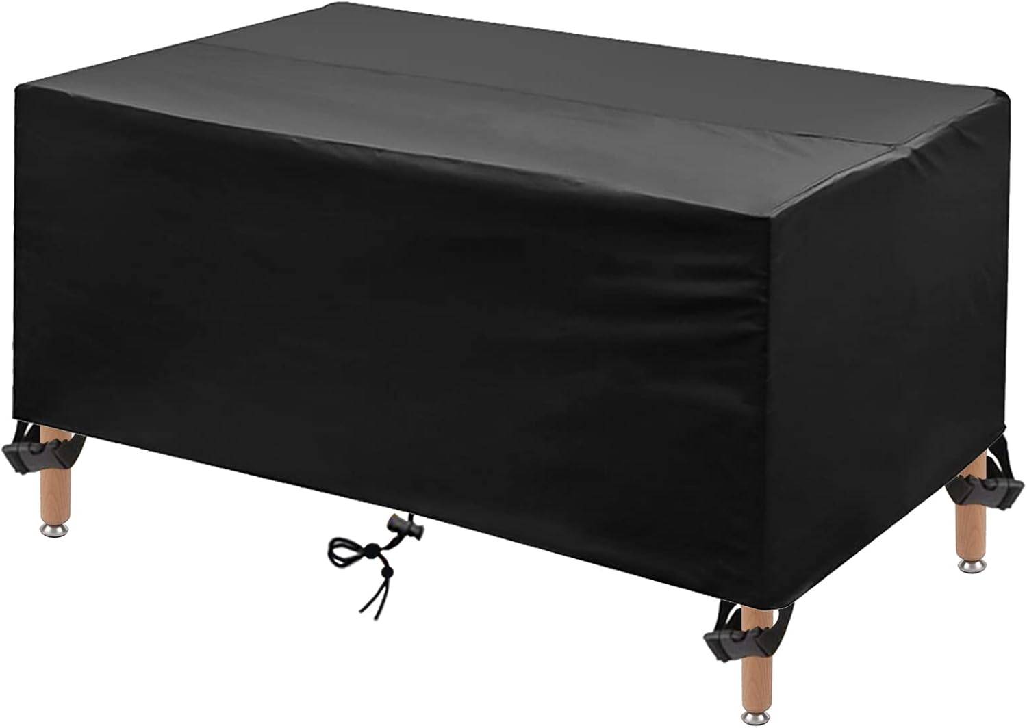 IntiMeg - Housse Salon de Jardin, Housse de Protection Imperméable et Anti-poussière Bâche Couverture Jardin,polyester Mobilier Jardin Couverture 123*123*74cm - Image 1